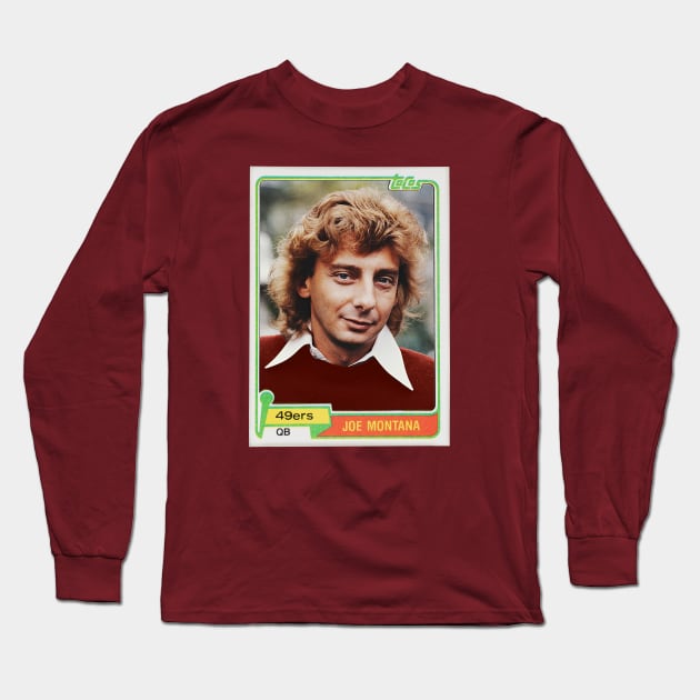 Joe Montana Rookie Card Long Sleeve T-Shirt by Super Secret Villain